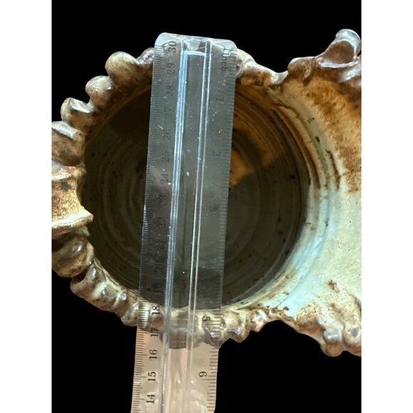 Handcrafted Ceramic Pitcher Textured Design & Rustic Finish One of a kind - Picture 3 of 12